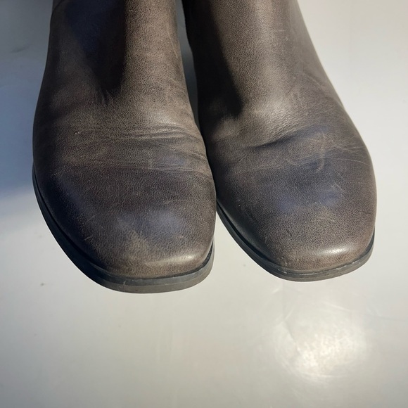 Lucky brand Brown Leather malvelia booties Chelsea Stack Heels Women’s 8M - Picture 11 of 11